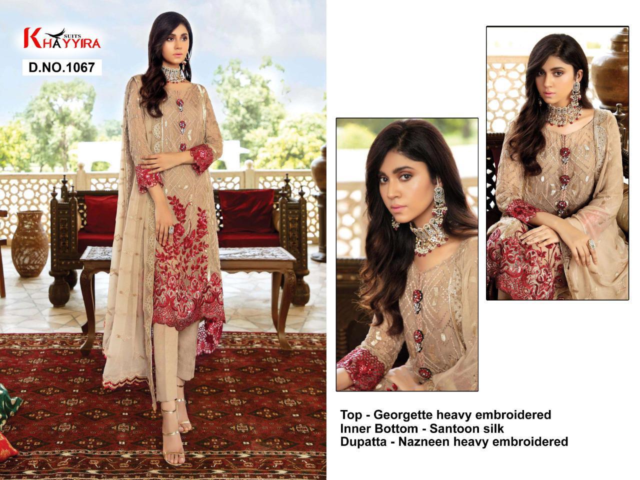 PAKISTANI SUITS D NO 1067 BY KHAYYIRA